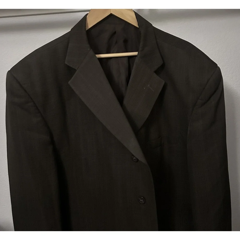 Vanetti Blazer Men's 50L Golden Brown with Black Stripes Sport Coat Jacket